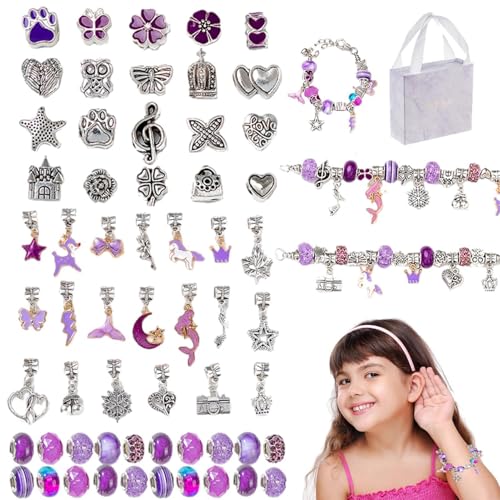 Schmuckherstellungsset für Mädchen, Kit zur Herstellung von Perlenarmbändern | Set mit bunten Perlenarmbändern zum Herstellen von Schmuck für Kinder, modisches Perlenset für Kinder Schmuckherstellungsset für Mädchen, Kit zur Herstellung von Perlenarmbändern | Set mit bunten Perlenarmbändern zum Herstellen von Schmuck für Kinder, modisches Perlenset für Kinder von Generic