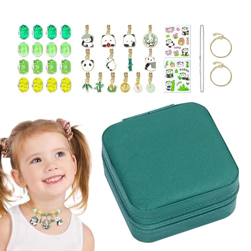 Schmuckherstellungsset für Mädchen, Perlenschmuck-Set – Armband Halskette mit Panda-Anhänger – kleine Perlen zum Herstellen von Halsketten und Halsketten Schmuckherstellungsset für Mädchen, Perlenschmuck-Set – Armband Halskette mit Panda-Anhänger – kleine Perlen zum Herstellen von Halsketten und Halsketten von Generic