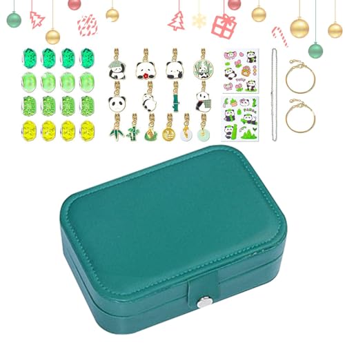 Schmuckherstellungsset für Mädchen, Set zur Schmuckherstellung mit Perlen, Armband mit Panda-Anhänger | Set aus kleinen Perlen zur Herstellung von Halsketten und Armbändern, Kunst- und Kunstset von Generic