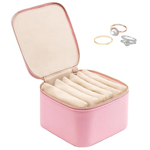 Schmuckschatulle aus Leder für Reisen – stationäre Aufbewahrungsbox, Aufbewahrungsbehälter | Pu Leather Jewelry Organizer Aufbewahrung Schmuckkästchen mit 6 Reißverschlusstaschen für 6 Schmuckschatulle aus Leder für Reisen – stationäre Aufbewahrungsbox, Aufbewahrungsbehälter | Pu Leather Jewelry Organizer Aufbewahrung Schmuckkästchen mit 6 Reißverschlusstaschen für 6 von Generic