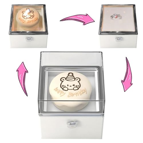 Schmuckschatulle für Vorschlag: Drehbare Ringbox, wendbare Scherz-Ring-Box | Romantische Atmosphäre Aufbewahrungswerkzeug für Liebhaber, Geburtstag, Anive Schmuckschatulle für Vorschlag: Drehbare Ringbox, wendbare Scherz-Ring-Box | Romantische Atmosphäre Aufbewahrungswerkzeug für Liebhaber, Geburtstag, Anive von Generic