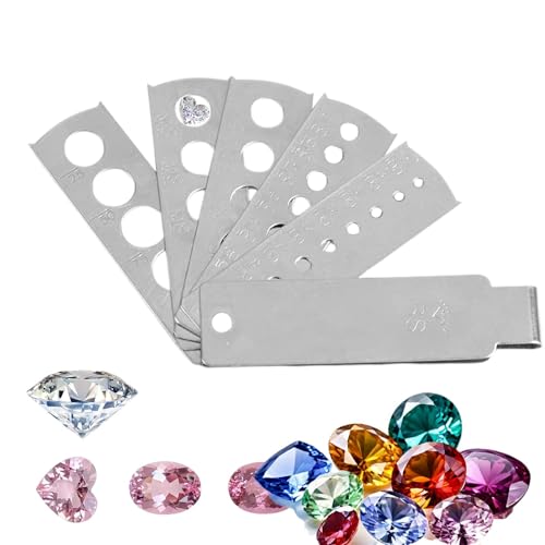 Schmuckstein-Messwerkzeug, Edelstein-Messgerät, Genauigkeit, Genauigkeit, Edelstein-Messlehre – Jewelers Craft Zubehör, Modell Sizer aus Stein, robust für AMA Schmuckstein-Messwerkzeug, Edelstein-Messgerät, Genauigkeit, Genauigkeit, Edelstein-Messlehre – Jewelers Craft Zubehör, Modell Sizer aus Stein, robust für AMA von Generic