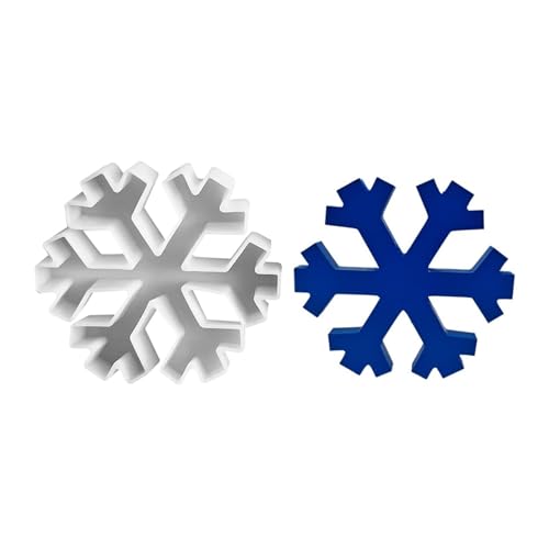Schneeflockenform aus Silikon, Schneeflocken-Harzform, Schneeflocken-Winterdekorationsform, Epoxidharz-Form, Weihnachtsharz-Dekorationsform für Ton, von Generic