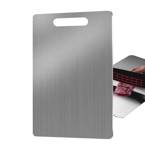 Schneidebrett, Küchenbrett, doppelseitig, Edelstahl, Schneidebrett, Metzgerblock für Fleisch, Gemüse, Obst, 0,2 cm Schneidebrett, Edelstahl Schneidebrett, Küchenbrett, doppelseitig, Edelstahl, Schneidebrett, Metzgerblock für Fleisch, Gemüse, Obst, 0,2 cm Schneidebrett, Edelstahl von Generic