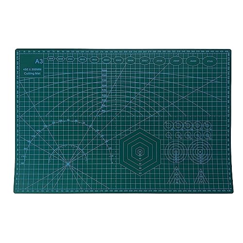 Schneidematte A3 (45 x 30 cm) - PVC Nähunterlage Schneidunterlage Selbstheilende groß, Nähmatte Schneidematte Nähzubehör zum Basteln Quilten Nähen Stoff, Selfhealing Cutting Mat von Generic