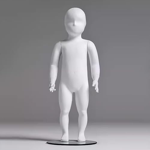 Schneiderpuppen-Standtorso für Kinder, Ganzkörper-Schneiderpuppen-Display, Kunststoff-Attrappe, Puppenständer, Posing-Kinderpuppen zum Nähen, Einfarbig von Generic