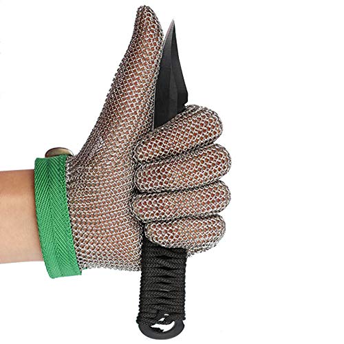 Schnittfeste Handschuhe, 304L Edelstahl, für Schlachthöfe, Glasschneiden, Holzschnitzen, Sicherheitsarbeiten, 6 Größen von Generic