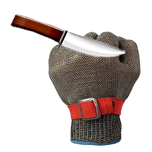 Schnittfeste Handschuhe, Schnittfeste Handschuhe aus 316-Stahldraht, Sicherheits-Arbeitshandschuhe zum Glasschneiden, Holzschnitzen und Angeln, für die Linke und rechte Hand geeignet von Generic