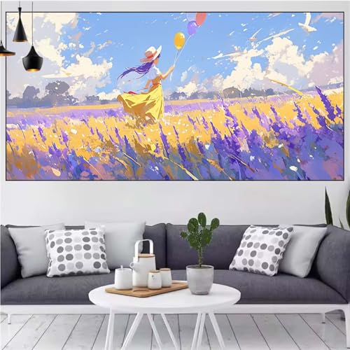 Schönheit Diamond Painting xxl 70x140cm Diamond Painting Erwachsene Landschaft Diamant Malerei Set,Mosaikherstellung Malen Nach Zahlen Cross Stickerei Kunst Leinwand Malerei Kits,Gifts Frauen CN-718 von Generic