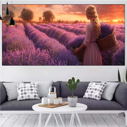 Schönheit Diamond Painting xxl 80x160cm Diamond Painting Erwachsene Blume Diamant Malerei Set,Mosaikherstellung Malen Nach Zahlen Cross Stickerei Kunst Leinwand Malerei Kits,Décor Gifts Frauen CN-755 von Generic