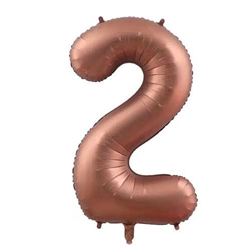 Schokolade Luftballon Zahl Zahlenballon Zahlenluftballons Folienluftballon Geburtstagszahlen Zahlen 100cm 40zol Helium Ballons Nummer Ballon Groß Riesen Zahlen Luftballon Deko (Chocolate-2) von Generic