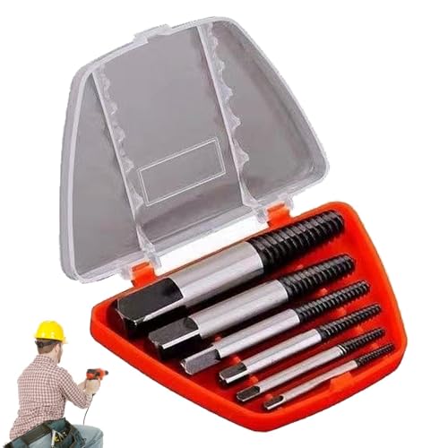 Schraubenausdreher-Set, Schraubenausdreher-Set, abisolierte Bolzenentferner aus Kohlenstoffstahl, 5-teiliges Werkzeug zum Entfernen von abisolierten Schrauben, tragbares Abzieher Schraubenausdreher-Set, Schraubenausdreher-Set, abisolierte Bolzenentferner aus Kohlenstoffstahl, 5-teiliges Werkzeug zum Entfernen von abisolierten Schrauben, tragbares Abzieher von Generic