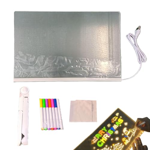 Schreibbare Tafel, LED-Tafel, Acrylmarkiertafel, abwischbar, leuchtendes Zeichenbrett, wiederverwendbar, leuchtende Schreibtafel für die Bildung zu Hause Schreibbare Tafel, LED-Tafel, Acrylmarkiertafel, abwischbar, leuchtendes Zeichenbrett, wiederverwendbar, leuchtende Schreibtafel für die Bildung zu Hause von Generic