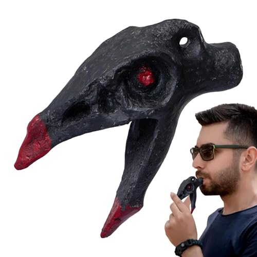 Schreiende Pfeife – Horror-Krähenschädel-Ornament-Anhänger | Kleines Streichspielzeug mit gruseligem Klang, Horror-Krähenschädel-Ornament-Anhänger, Schultaschenzubehör, Geräuschmacher für Weihnachtsfe Schreiende Pfeife – Horror-Krähenschädel-Ornament-Anhänger | Kleines Streichspielzeug mit gruseligem Klang, Horror-Krähenschädel-Ornament-Anhänger, Schultaschenzubehör, Geräuschmacher für Weihnachtsfe von Generic