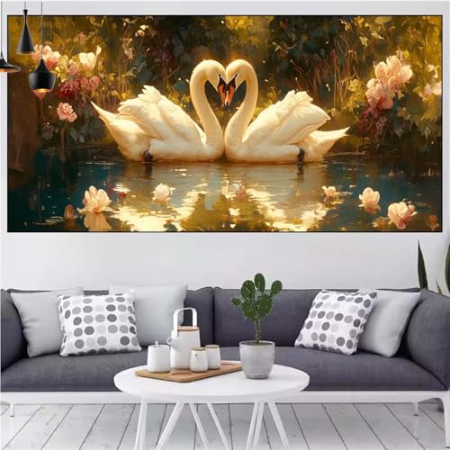 Schwan Diamond Painting xxl 70x140cm Diamond Painting Erwachsene Paar Diamant Malerei Set,Mosaikherstellung Malen Nach Zahlen Cross Stickerei Kunst Leinwand Malerei Kits,Décor Geschenke Frauen CN-1051 Schwan Diamond Painting xxl 70x140cm Diamond Painting Erwachsene Paar Diamant Malerei Set,Mosaikherstellung Malen Nach Zahlen Cross Stickerei Kunst Leinwand Malerei Kits,Décor Geschenke Frauen CN-1051 von Generic