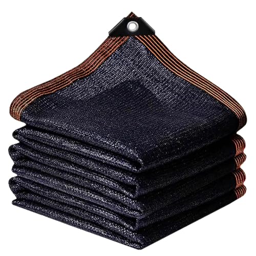 Schwarz Schattiernetz Schattierungsnetz mit Ösen, 95% Anti UV Windschutznetz Sonnensegel, 1m 2m 3.0m 4m 5m 6m 7m 8m 9m 10m 12m 15m Schattentuch für Pergola Garten Balkon(3x4m) von Generic