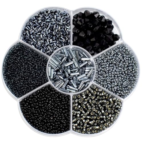 Schwarze gemischte tschechische Glasperlen zur Herstellung von Armbändern, Halsketten, Ohrringen, Schlüsselanhängern und Kleidungsdekorationen. von Generic