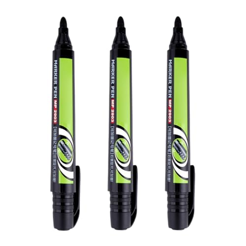 Schwarzer Marker, Marker mit großer Kapazität | Marker mit hinzugefügter schnell trocknender Tinte mit großer Kapazität | Marker mit großem Clip-Design zum Schreiben auf Glas, Metall, ca Schwarzer Marker, Marker mit großer Kapazität | Marker mit hinzugefügter schnell trocknender Tinte mit großer Kapazität | Marker mit großem Clip-Design zum Schreiben auf Glas, Metall, ca von Generic