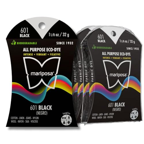 Schwarzes Stofffärbepulver, umweltfreundlich, biologisch abbaubar, Allzweckfarbe für natürliche und synthetische Stoffe (10er-Pack) von Generic