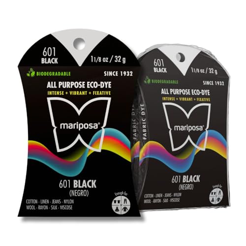 Schwarzes Stofffärbepulver, umweltfreundlich, biologisch abbaubar, Allzweckfarbe für natürliche und synthetische Stoffe (3er-Pack) von Generic
