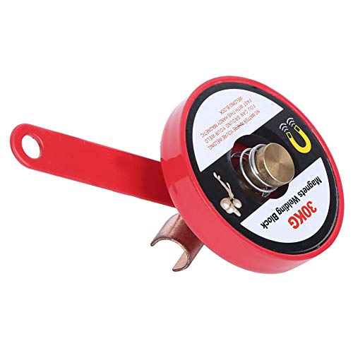 Schweißer Gemahlene Klemme, Schweißmagnete Magnet Schweißblock Magnetic Groading Positionierer Klemmschweißwerkzeuge Rot Legierung Stahl 30 Kg Absaugung von Generic