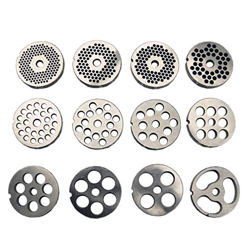 Schwerlast # 32 Typ Austauschbarer Fleischschleifplatte Plattenloch 3-24mm Mangan-Stahl-Chopper-Disc für Mixer-Lebensmittelhäcksler (Color : 22mm) von Generic
