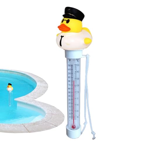 Schwimmender Thermograph für Schwimmbad, schwimmendes Thermograph für Badewannen - Cartoon-Entenform - Präzisionsmess-Thermograph außen und innen für Schwimmender Thermograph für Schwimmbad, schwimmendes Thermograph für Badewannen - Cartoon-Entenform - Präzisionsmess-Thermograph außen und innen für von Generic