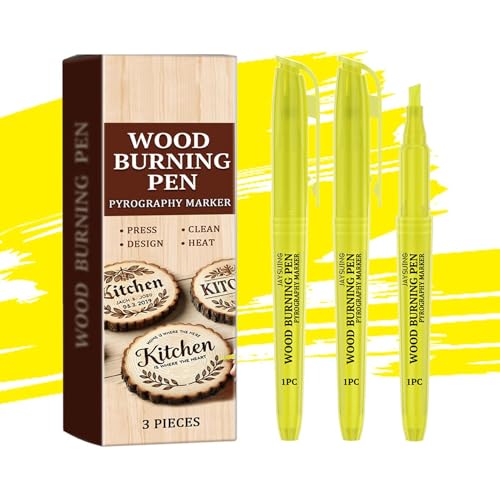 Scorch Marker | Marker zum Verbrennen von Holz, Do-it-Yourself-Set, 3 x Stifte zum Zeichnen von Holzbrennmarkern, für Kunst und Handwerk Scorch Marker | Marker zum Verbrennen von Holz, Do-it-Yourself-Set, 3 x Stifte zum Zeichnen von Holzbrennmarkern, für Kunst und Handwerk von Generic