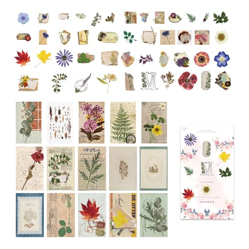 Scrapbook-Tagebuch-Aufkleber, Vintage-Aufkleber zum Basteln | Dekorative Mehrzweck-Scrapbooking-Aufkleber - 60 Stück buntes Scrapbooking-Zubehör, ästhetische Aufkleber für Umschläge, Notizbuchhüll Scrapbook-Tagebuch-Aufkleber, Vintage-Aufkleber zum Basteln | Dekorative Mehrzweck-Scrapbooking-Aufkleber - 60 Stück buntes Scrapbooking-Zubehör, ästhetische Aufkleber für Umschläge, Notizbuchhüll von Generic