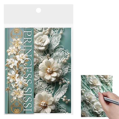 Scrapbooking-Papier-Block, Decoupage-Papierbögen – Decoupage-Papier für Scrapbooking im floralen Stil, Kunsthandwerk und Bastelbedarf, Dezember von Generic