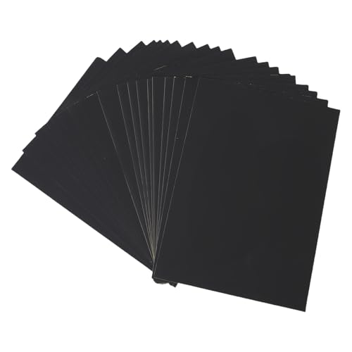 Scratch Painting Paper, 20 Blätter 21x29cm Schwarze Beschichtung Zeichnungsmittel Sicher und Sauber Einfach zu Bedienend für das Kratzpapier für die Kartenherstellung (GOLD) von Generic