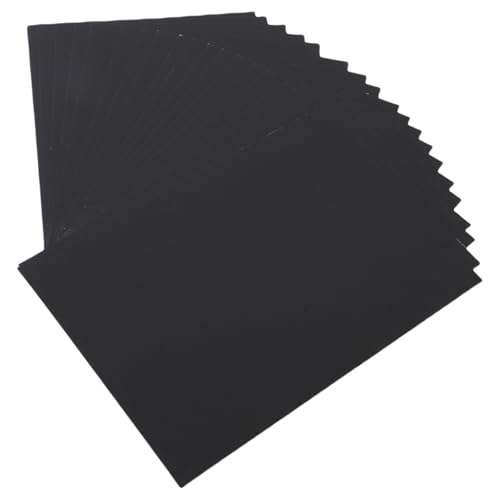 Scratch Painting Paper, 20 Blätter 21x29cm Schwarze Beschichtung Zeichnungsmittel Sicher und Sauber Einfach zu Bedienend für das Kratzpapier für die Kartenherstellung (SILVER) von Generic
