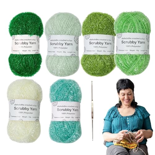 Scrubbygarn, Scrubby-Garn zum Häkeln – Häkelgarn Scrubby Sortiment von Geschirrtüchern – Polyestergarn Scrubby Häkelgarn für Badetücher, Tücher Scrubbygarn, Scrubby-Garn zum Häkeln – Häkelgarn Scrubby Sortiment von Geschirrtüchern – Polyestergarn Scrubby Häkelgarn für Badetücher, Tücher von Generic
