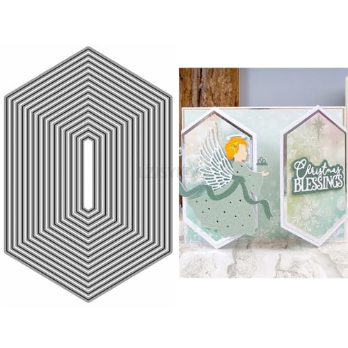 Sechseckige Stanzformen für Kartenherstellung, Hintergrundbrett, Metall-Stanzformen für Papier, Scrapbooking, DIY-Schablonen für Album, Party, Hochzeit, Festivals, Dekoration Sechseckige Stanzformen für Kartenherstellung, Hintergrundbrett, Metall-Stanzformen für Papier, Scrapbooking, DIY-Schablonen für Album, Party, Hochzeit, Festivals, Dekoration von Generic