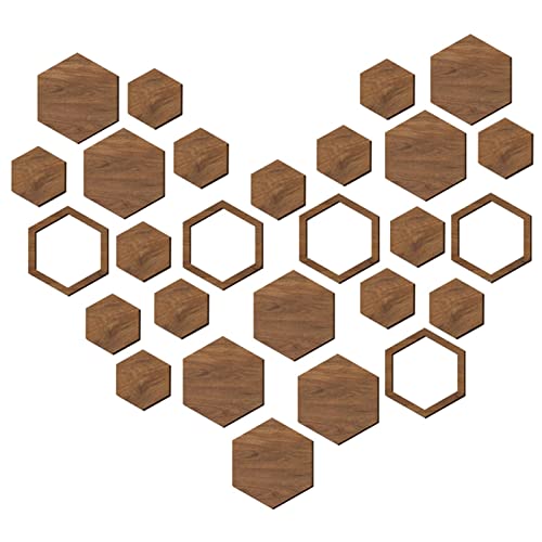 Sechseckiges Schneiden aus Holz – sechseckige Holzscheiben, Handwerk aus unbehandeltem Holz, sechseckige Teile aus unvollendetem Holz, sechseckiges Starterset, sechseckige Ringe aus Holz Sechseckiges Schneiden aus Holz – sechseckige Holzscheiben, Handwerk aus unbehandeltem Holz, sechseckige Teile aus unvollendetem Holz, sechseckiges Starterset, sechseckige Ringe aus Holz von Generic