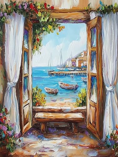 Segelboot Diamond Painting Architektur Diamond Painting Erwachsene Kinder, DIY Runden Steine Mosaikherstellung Basteln Erwachsene Crystal Art Malerei Set für Wohnzimmer Deko Geschenke 90x120cm V12C-7S Segelboot Diamond Painting Architektur Diamond Painting Erwachsene Kinder, DIY Runden Steine Mosaikherstellung Basteln Erwachsene Crystal Art Malerei Set für Wohnzimmer Deko Geschenke 90x120cm V12C-7S von Generic