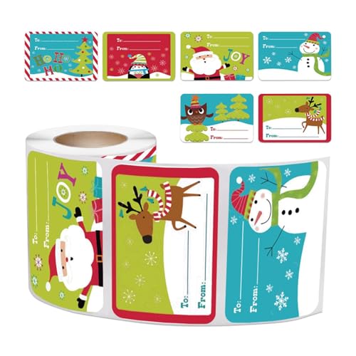 Selbstklebende Etiketten für Weihnachten, 250 x Aufkleber für Weihnachtsnamen, Cartoon | Weihnachtsetiketten, dekorativ, beschreibbar, Weihnachtsmann, Elch, Mann Selbstklebende Etiketten für Weihnachten, 250 x Aufkleber für Weihnachtsnamen, Cartoon | Weihnachtsetiketten, dekorativ, beschreibbar, Weihnachtsmann, Elch, Mann von Generic