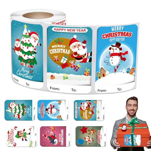 Selbstklebende Etiketten für Weihnachten, Namensschilder für Weihnachten | Aufkleber mit Namen für Weihnachten, Cartoon, 250 x, dekorative Weihnachtsetiketten, beschreibbar, Weihnachtsmann, Elch, Mann Selbstklebende Etiketten für Weihnachten, Namensschilder für Weihnachten | Aufkleber mit Namen für Weihnachten, Cartoon, 250 x, dekorative Weihnachtsetiketten, beschreibbar, Weihnachtsmann, Elch, Mann von Generic