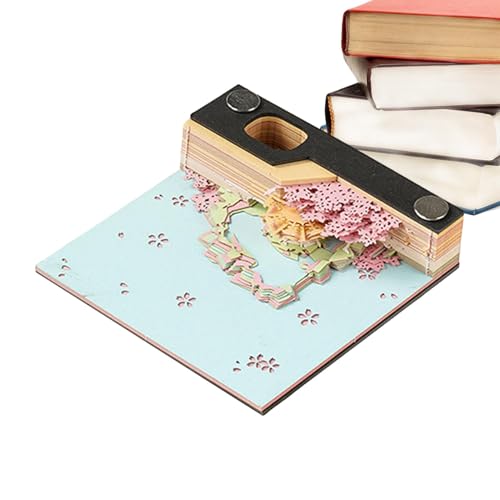 Selbstklebende Haftnotizen, Haftnotizkalender, elegante Haftnotizen für Papierschnitzerei | mit Displaybox, handgerissenes Papier, das den Haftnotizblock ausschneidet von Generic
