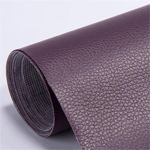 Selbstklebender PVC-Reparaturflicken mit Quermaserung for Leder – Wasserdichtes synthetisches Vinylband for Sofa, Autositz, Couch, Möbel und Tasche – Zuschneidbares DIY-Reparaturset(Dark purple,19.7*7 von Generic