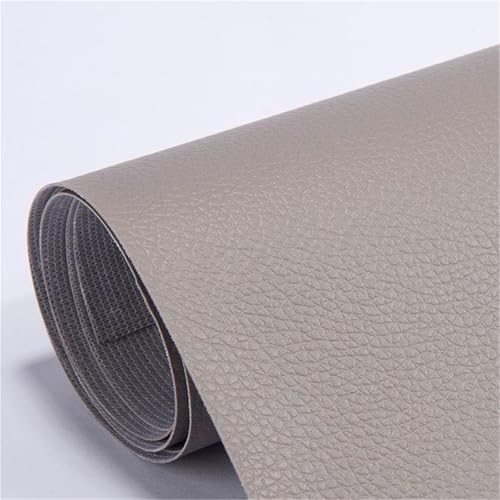 Selbstklebender PVC-Reparaturflicken mit Quermaserung for Leder – Wasserdichtes synthetisches Vinylband for Sofa, Autositz, Couch, Möbel und Tasche – Zuschneidbares DIY-Reparaturset(Gray,15.7*118.1ins von Generic