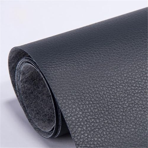 Selbstklebender PVC-Reparaturflicken mit Quermaserung for Leder – Wasserdichtes synthetisches Vinylband for Sofa, Autositz, Couch, Möbel und Tasche – Zuschneidbares DIY-Reparaturset(Navy blue,19.7*78. von Generic