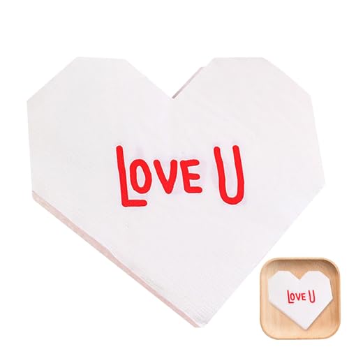 Servietten Herz zum Valentinstag - Papierservietten zum Valentinstag - Servietten Herz Rot | Deko Papierservietten | Valentinstag Accessoires, b Servietten Herz zum Valentinstag - Papierservietten zum Valentinstag - Servietten Herz Rot | Deko Papierservietten | Valentinstag Accessoires, b von Generic