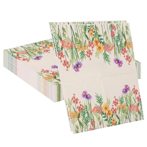 Servietten für Blumenpartys | 20 Blätter Tee Servietten | Ideal für Junggesellenparty, Babyparty, Geburtstage | Resistentes Papier, es reißt nicht leicht, wildes Blumen Design, Lederfreundlich Servietten für Blumenpartys | 20 Blätter Tee Servietten | Ideal für Junggesellenparty, Babyparty, Geburtstage | Resistentes Papier, es reißt nicht leicht, wildes Blumen Design, Lederfreundlich von Generic
