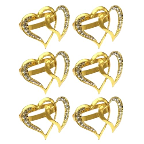 Serviettenringe in Liebesform | 6 x Hebkle aus Strasssteinen mit 6-facher Strassverzierung, Valentinstagsdekoration für Feiertage, Tische, Hochzeiten und den täglichen Gebrauch Serviettenringe in Liebesform | 6 x Hebkle aus Strasssteinen mit 6-facher Strassverzierung, Valentinstagsdekoration für Feiertage, Tische, Hochzeiten und den täglichen Gebrauch von Generic