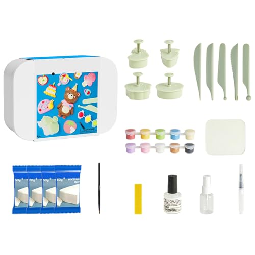 Set aus Modelliermasse, Set aus luftgetrocknetem Ton – Set aus luftgetrocknetem Modellierton, frei für | Kreativität und Phantasie entwickeln, Spielzeug aus Eltern-Kind-Interaktionston von Generic