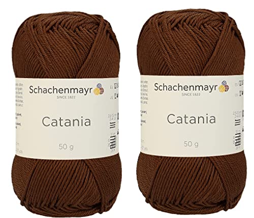 Set mit 2 Knäueln: SMC Catania Originals 100 % merzerisierte Baumwolle, insgesamt 100 g, je 50 g, 136 m Amigurumi-Garn Fine-Sport 2 (157 Mar) eins) von Generic