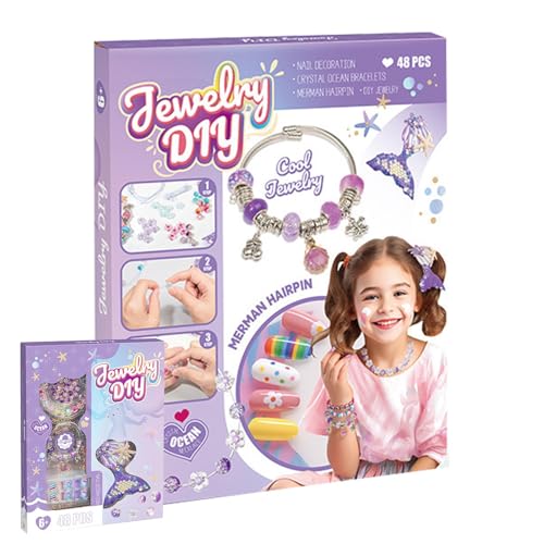 Set zum Herstellen von Charm-Armbändern, Spielzeug-Set mit Perlen in Form von Perlen – Set zum Herstellen von handgefertigten Armbändern für Kinder – Handgemachtes Perlenset von Accatti Design von Generic