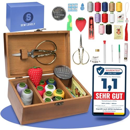 Premium Nähset mit Nähzubehör Das perfekte Geschenk für Mama Oma Opa Notfallnähset Geschenkidee Anfänger Reisende und Kinder Nähgarn Set für Heimwerken Camping Nähzeug Schönes Ostergeschenk Premium Nähset mit Nähzubehör Das perfekte Geschenk für Mama Oma Opa Notfallnähset Geschenkidee Anfänger Reisende und Kinder Nähgarn Set für Heimwerken Camping Nähzeug Schönes Ostergeschenk von Sew Lovely
