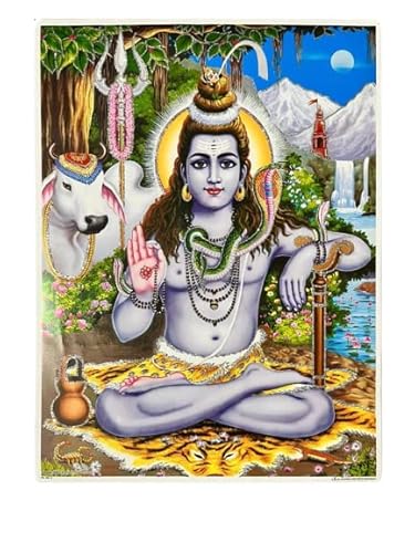 Shiv ji Photo Shiv Parivar Foto Shiv Parwati Ganesha Bholenath Shivratri Diwali Dhanteras Größe 40,6 x 30,5 cm, Braun Shiv ji Photo Shiv Parivar Foto Shiv Parwati Ganesha Bholenath Shivratri Diwali Dhanteras Größe 40,6 x 30,5 cm, Braun von Generic